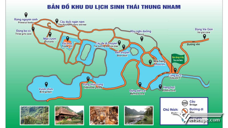 Bản đồ Thung Nham Ninh Bình