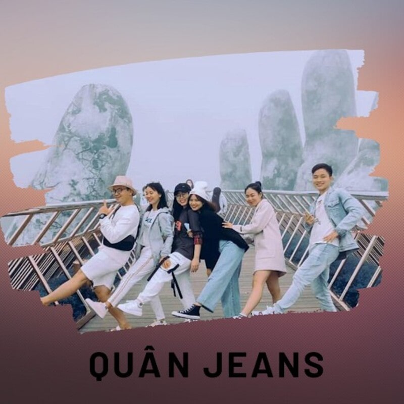 Lựa chọn quần jeans khi đi bà Nà Hills của các bạn trẻ